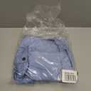 Sam Edelman Women's Tarra Ruffle Button Down Shirt with Tie Front Standard (Medium, Forever Blue)