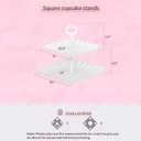 Pack of 10 NWK Cake Stand Set, with 3 x Two-Tier and 3 x Three-Tier Cupcake Stands, 4 x Appetizer Trays, 1 x Tablecloth for Birthday Bridal Baby Shower Party (White)