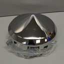 Grand General 10742 Chrome Front Cone Hub Cap with 1" Lip and 4 Even Notches
