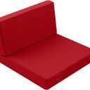 Outdoor Cushions for Patio Furniture, Outdoor Seat and Back Cushion, Waterproof Hampton Bay Deep Seat Replacement Couch Cushions for Garden Lawn, 28.5x28.5 Red (28.5x28.5 Inch)