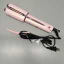 FMZ Pink Flat Iron Hair Straightener Curler Crimper for Women, 4 in 1 Professional Ionic Hair Styling Irons for Straightening, Crimping, Curling, Dual Voltage, Auto Shut-Off, Small Portable for Travel (Starry Pink Rose Gold)