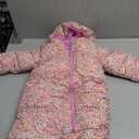 Amazon Essentials Unisex Babies' Water-Resistant Winter Puffer Snowsuit for Boys and Girls- Ivory Delicate Floral 18M