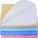 4 Pack - Heavy Weight Soaker 34"x36" Waterproof Reusable Incontinence Underpads / Washable Incontinence Bed Pads - Pink and Blue - Great for Adults, Kids and Pets -- 9oz Soaker