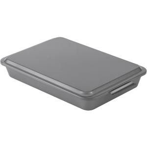 GoodCook Everyday Baking Pan with Metal Lid Nonstick Warp-Resistant Heavy-Gauge Steel Construction Even-Heating Oblong Cake Pan with Solid Oven-Safe Cover, 9x13-Inch, Gray