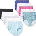 Hanes Women's Underwear, 10-Pack  Hi Cut Panty, Bikini Underwear, Assorted, 7 US (Pack of 10)