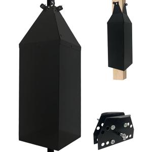 24.4Inch Metal Squirrel Baffle, Adjustable Opening Size, for Up to 4x4 Inch Wide Wooden Post, Squirrel Baffle for Bird Feeders Without Removing Bird Feeder Poles Or Shepherd's Hooks.