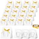 Motipuns 24 Pack Mug Boxes for Gifts 11 oz Coffee Mug Gift Boxes with 1 Roll Ribbon Sublimation Cups Packaging Bags for Sublimation Coffee Cups Blanks Wrapping(White)