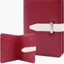 Passport Holder with Airtag for Women/Men,Airtag Passport Wallet for Travel,Cute Passport Holder Rfid Blocking,Travel Wallet for Cards Passport Cover Case (Wine red) Pack of 2