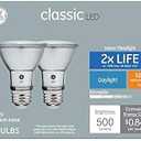 GE Classic 2-Pack 50 W Equivalent Dimmable Daylight Par20 LED Light Fixture Light Bulbs