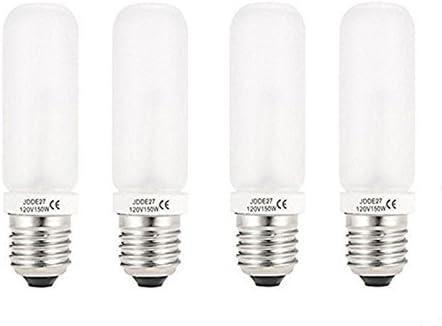 JDD Type 150W 110-130V Frosted Halogen Light Bulb, Replacement Modeling Bulb for Photo Studio Strobe Lighting,Pack of 4