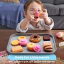 lalalark Cookie Play Food Set, Toddler Pretend Toys, 17 PCS Kitchen Toy Food Sets with Plastic Cookies, Baking Menu, Bakery Tray, and Play Money for Boys and Girls, Birthday Gift for Kids