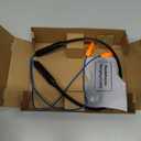 HomeSpot Noise Reduction Wireless Neckband Headphones with Qualcomm aptX HD, 27dB NRR, CVC Noise Cancelling Mic & Controls and 20H Playtime for Work Safety OSHA Compliant - Blue Wire Orange Earbuds