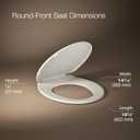 KOHLER K-4775-47 Brevia Round Toilet Seat with Quick-Release Hinges And Quick-Attach Hardware For Easy Clean, Almond