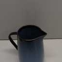 Blue Ceramic Pitcher Vase, Water Pitchers with Handle,For Modern Rustic Farmhouse Vase Home Decor,Cute Small Ceramic Vases,Entrance Decoration and Centerpieces for Dining Table Decor (Blue)