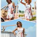 LONGYUAN Summer Dresses for Women 2026 Vacation Dress Women's Casual Sun Dress Beach Petite Sundresses (Pink, L)