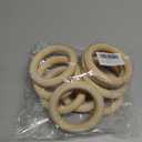Set of 10 Natural Unfinished Solid Wooden Rings Wood Ring Circle Wood Pendant and Connectors Jewelry Making (100mm-3.94inch)