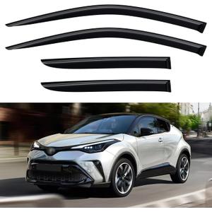 Window Visors Rain Guards for 2018-2024 Toyota CHR/C-HR, Out-Channel Window Vent Wind Deflectors Visors Shades