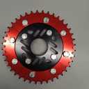 CHANGCHENG 420 Chain 40T Split Sprocket 7075 Aluminum Universal for Coleman CT200U BT200X 212cc 196cc 6.5hp 5.5hp Mini Bike & Go Karts Inner Black and Outer Red