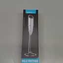 SIMPLETaste Milk Frother Handheld Battery Operated Electric Foam Maker, Drink Mixer with Stainless Steel Whisk and Stand for Cappuccino, Bulletproof Coffee, Latte (Gray)