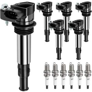 Ignition Coil Pack Spark Plug fit for 3.6 V6 2004 2005 2006 2007 2008 2009 Cadillac CTS STS, 04-06 Cadillac SRX, 05-08 Buick Allure LaCrosse Rendezvous, 2009 Chevy Traverse, GMC Acadia, UF375