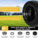 2 Pack 11x6.00-5 Flat Free Lawn Mower Tires and Wheels, Solid Front Tires for Zero Turn Mower With Upgraded 3/4 & 5/8" & 1/2" Bearing, 6"-8" Centered Hub, Load 400lbs (black Rim)