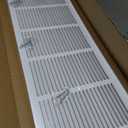 30"W x 10"H Return Air Grille [Duct Opening Size], Steel HVAC Return Air Vent Cover for Wall & Ceiling, White Powder-Coated Rust-Resistant AC Cold Air Return, Outer Dimensions 31.75"W x 11.75"H