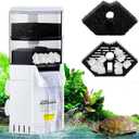 225 GPH Turtle Tank Filter for 10-40 Gallon, Turtle Filter Low Water Level Available, Aquarium Filter with 2-Stage Waterfall Bio-Filtration, Fish Tank Filters for Shrimps, Amphibians, Turtle Tank