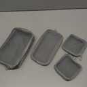 Weewooday 4 Pcs Mesh Makeup Bag Mesh Cosmetic Bag Travel Toiletry Pouch with Zipper Mini Makeup Cosmetic Purse for Daily Accessory(Small, Large, Medium,Gray)