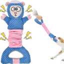 Dog Squeaky Toys, Sheep Crinkle Plush Stuffing Dog Toys for Puppy TeethingTug of War Dogs Toy to Keep Them Busy for Small, Medium and Large Dogs (Blue)