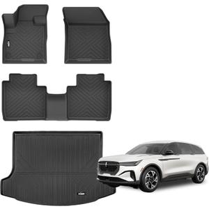 Floor Mats & Trunk Mat for 2024 2025 2026 Lincoln Nautilus All Weather TPE Protection Floor Liners Full Set with Cargo Liner for 2024 2025 2026 Lincoln Nautilus Accessories