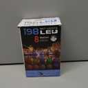 198 LED Warm White Net Lights Outdoor Mesh Lights 9.8ft x 6.6ft for Garden, Lawn, Shrubs, Party, Wedding, Christmas Decorations, 8 Modes & Memory Function, Connectable, Clear Wire-Warm White