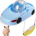 Hamster Exercise Ball Sports Car with Detachable Transparent Running Ball and Carriage, 2 Pcs - Quiet Exercise Toy Kit for Dwarf Hamsters, Mice and Gerbils - Easy to Assemble, No-Noise Night Running