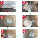 10"x12" Waterproof Shower Cover Incision Bandages for Large Wound with No Glue On The Center Adhesive Transparent Shower Protector Post Surgical Water Barrier Guard Pack of 7