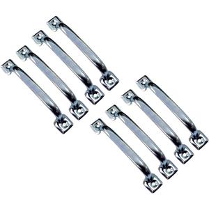 QCAA Steel Screen Door Pull, 4-3/4", Zinc Plated, 8 Pack, Made in Taiwan