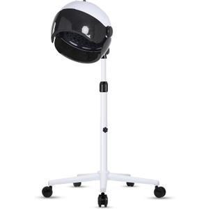 Hooded Hair Dryer, Professional Hood Dryer on Wheels, Sit Under Dryer, Standing Hair Dryer, White