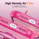 2 x Hocase for iPhone 16 Pro Case 6.3", with Magnetic Ring Stand [Compatible with MagSafe] [Military Grade Protection] Slim Shockproof Translucent Protective Phone Case - Hot Pink