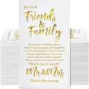 Hotop 100 Packs Wedding Napkins Mr & Mrs Dinner Gold for Reception Disposable Decorative Towels Shower Banquet Rehearsal Decorations, 12.99x15.75 inches