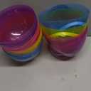 Funtery 4 Pcs Jumbo Easter Eggs 10 Inch Plastic Giant Easter Eggs with Handles, Clear Large Baskets Fillable Big Bunny Egg Shaped Baskets Containers Decoration (Fresh Colors)