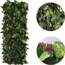 Expandable Fence Privacy Screen for Balcony Patio Outdoor,Decorative Faux Ivy Fencing Panel,Artificial Hedges (Single Sided Leaves)