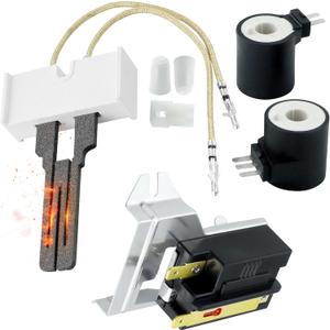Gas Dryer Repair Kit for Whirlp-ool May-tag Ken-more Dryers- 338906 Flame Sensor, 279311 Igniter & 279834 Gas Coil - All-in-One Solution for Heating Issues