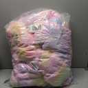 Roscloud Faux Fur Kids Girls Purple Rainbow Comforter Sets Twin/Full - 3PC Bed Set Warm Comfortable Soft Plush Flannel Velvet Fluffy Fuzzy BeddingComforter x 1 Pillowcases x 2