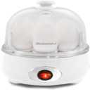 Elite Gourmet EGC322CW Easy Egg Cooker Electric 7-Egg Capacity, Soft, Medium, Hard-Boiled Egg Cooker with Auto Shut-Off, Measuring Cup Included, BPA Free, Classic White