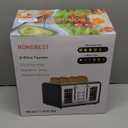 4 Slice Touch Screen Toaster Digital Stainless Steel Touchscreen with Wide Slots, Even Toasting for Bagel & Bread, Reheat Defrost, Removable Crumb Tray, Matte Black