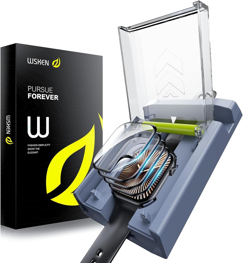 WSKEN 4 Pack Screen Protector for Apple Watch Series 11/10 46mm - [Auto Align Box] [100 Zero Bubble] [Flexible TPU Film - No Glass] 11 HD Full Coverage for iWatch Cover Accessories