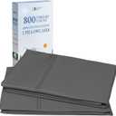 Heirloom Soft, Smooth & Thick Certified 800 Thread Count 100% Cotton Sateen, 2 Pillow Cases King Size, Fits King Pillows (Grey)