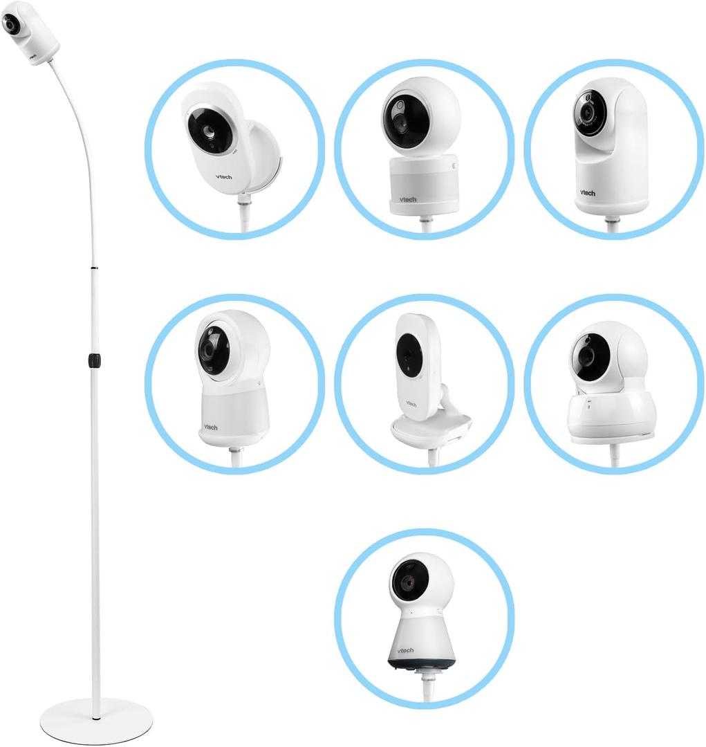 VOMENC Universal Adjustable Floor Stand Holder Mount for VTech VM5463/ VM350/ VM320/ RM5764HD/ RM5864HD/ RM7764HD/ RM7764-2HD/ VM5254/ Advanced HQ Max / VM923/ 924/ VM819/ VM3252 RM7754HD/ RM5754/ RM5854（White）