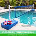 GoSports Splash Net Elite Pool Volleyball Game with Water Weighted Bases - Adjustable Net for Inground Pools, Large