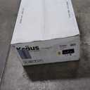 KRAUS Quarza 33-inch Drop-In/Undermount 50/50 Double Bowl Granite Kitchen Sink in Black Onyx, KGD-433B