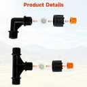 4 Nozzles Metel Boom Wand with 1/4" and 3/8" Brass Fitting, Sprayer Boom Equipped with Two Types Nozzles, Durable Metal Rods, Wide-Coverage Agricultural & Lawn Spray Attachment for Tractors/UTVs