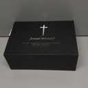 2PCS Black Frosted Drinking Glass Cups with Cross & Bible Verse, Inspirational Religious Gifts for Christians, Catholic Women & Men, Pastor Appreciation, Baptism & Confirmation Gifts for Boys & Girls